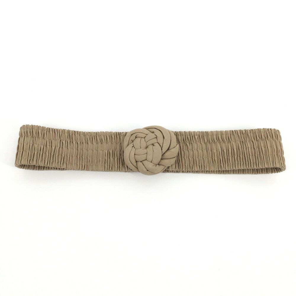 Vintage 1980s Goodheart Knot Scrunch Upper Waist Belt One Size Beige Cream M S
